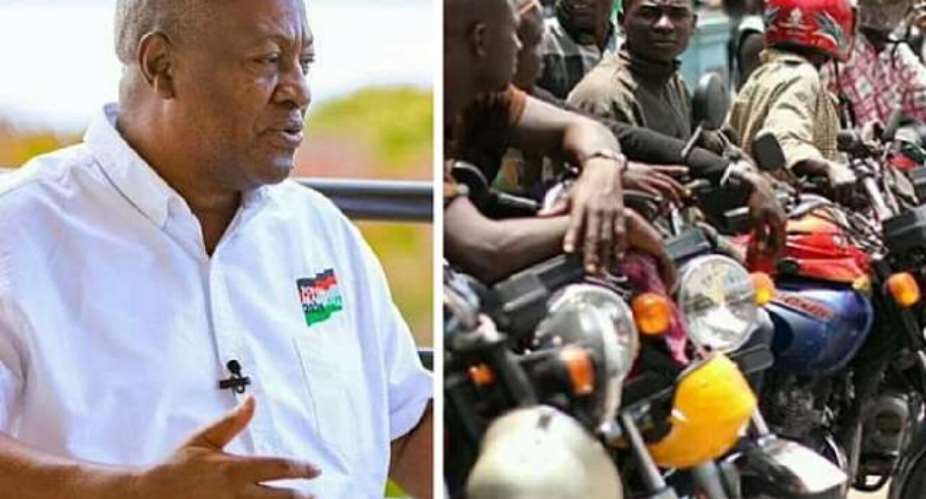 Many motorbikers are thieves, youll be registered, wear reflective jackets to sniff out thieves — Mahama tells Okada Riders