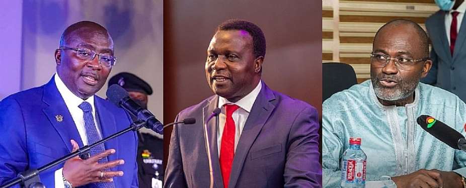 Dr. Mahamudu Bawumia, Dr. Yaw Osei Adutwum and Kennedy Ohene Agyapong