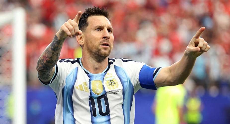 Argentina skipper Lionel Messi scored his fourth goal of the 2026 World Cup to become the record goalscorer at the tournament since its inception in 1930. - Getty Images via AFP - CHARLOTTE WILSON