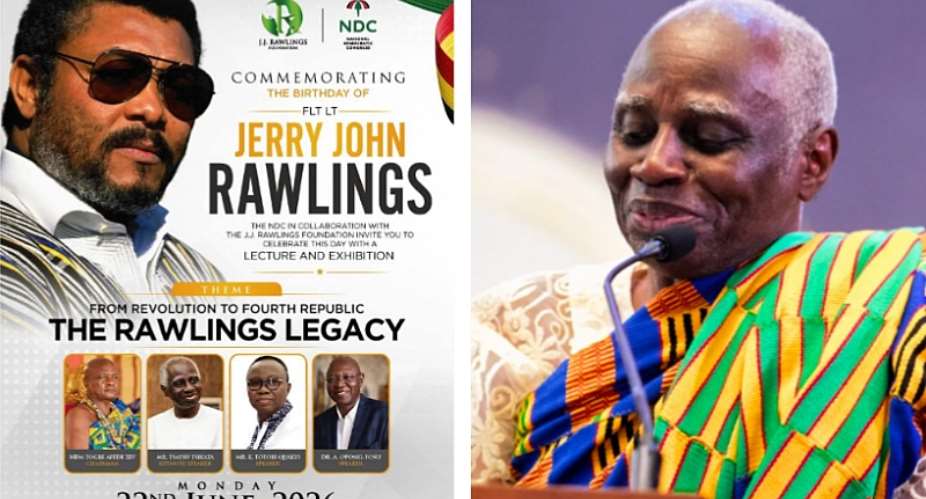 NDC holds Rawlings 79th birthday lecture with Tsatsu Tsikata as keynote speaker