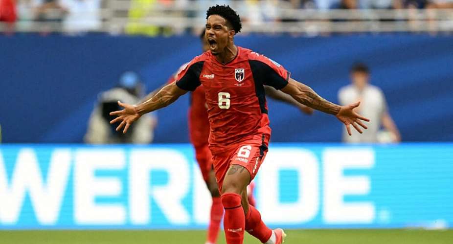 Kevin Pina scored Cape Verdes first goal at a World Cup tournament. The strike came in the 2-2 draw with Uruguay in Miami. - AFP - CHANDAN KHANNA