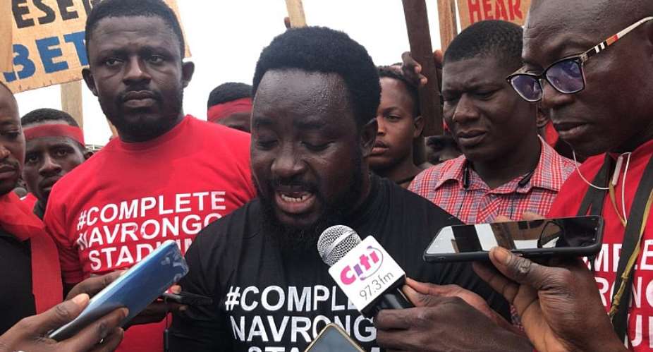 VIDEO: Angry Navrongo youth demonstrate over abandoned stadium project