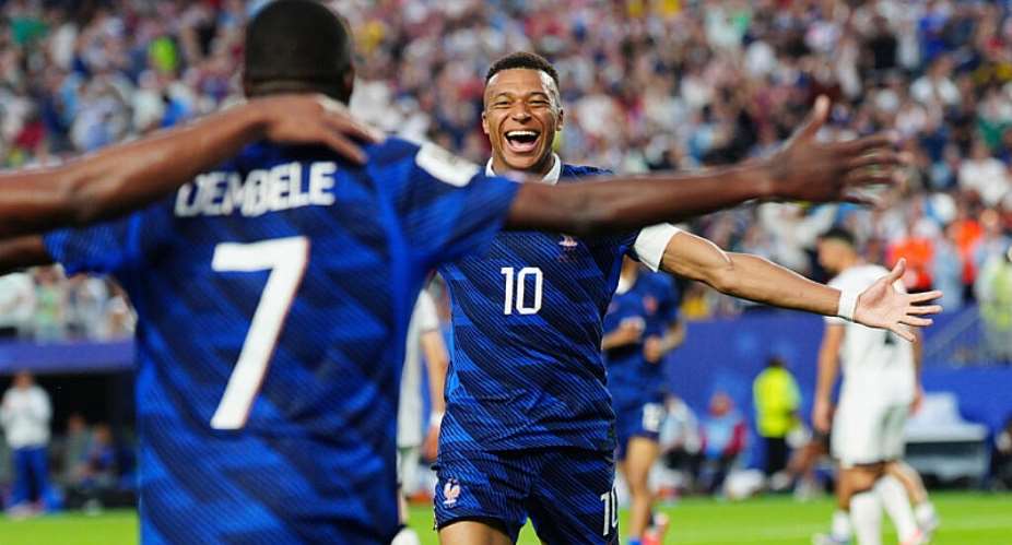 Kylian Mbapp (right) notched up two of Frances goals in the 3-0 win over Iraq. Ousmane Dembl (left) scored the third. - AP Photo/Derik Hamilton - Derik Hamilton