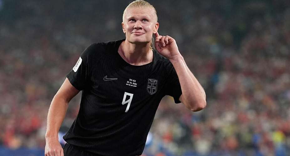 Erling Haaland scored two of Norways goals in the 3-2 victory over Senegal that took the Scandanavians into the knockout stages at the World Cup for the first time. - AP Photo/Steve Luciano - Steve Luciano