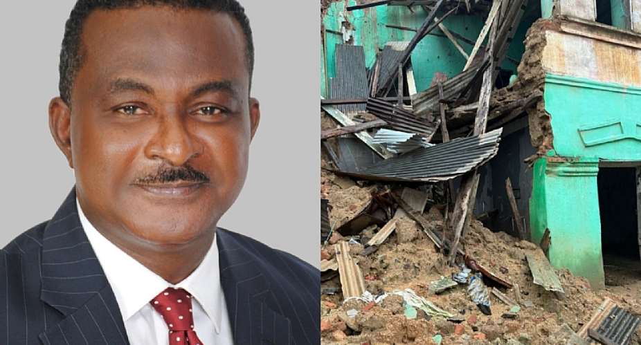 Cape Coast South MP supports victims of building collapse, donates cash and promises further assistance