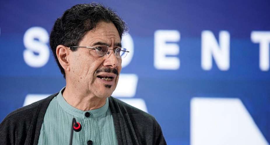 Colombias leftist presidential candidate Ivan Cepeda addresses the media in Bogota on June 22, 2026. -  Sergio Acero, Reuters
