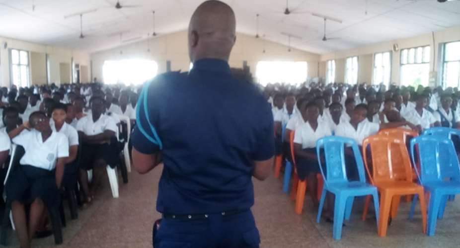 Chief Inspector Oppong at Notre Dame, SHS , Fiapre