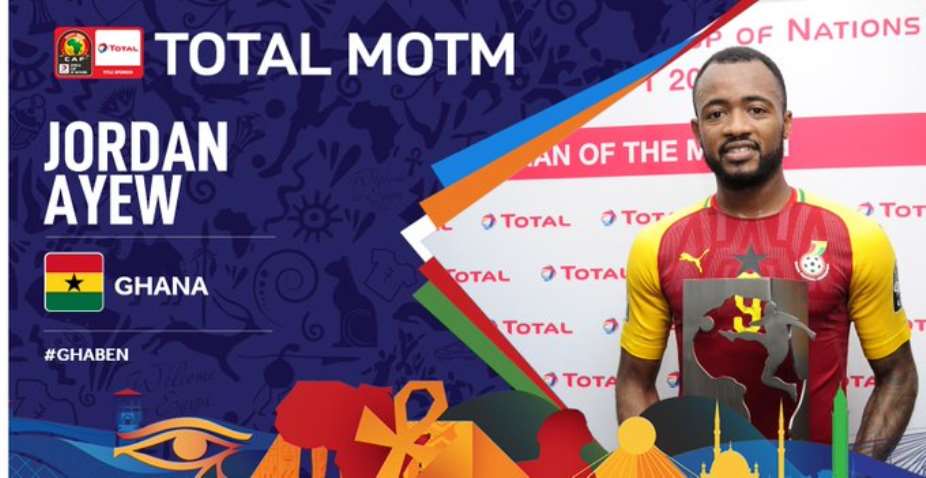 AFCON 2019: Jordan Ayew Named Total Man Of The Match Against Benin