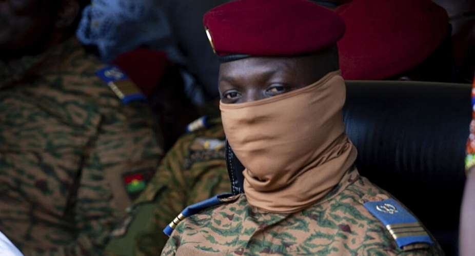 Burkina Faso junta leader Ibrahim Traore participates in a ceremony in Ouagadougou, Oct. 15, 2022. -  Kilaye Bationo, AP