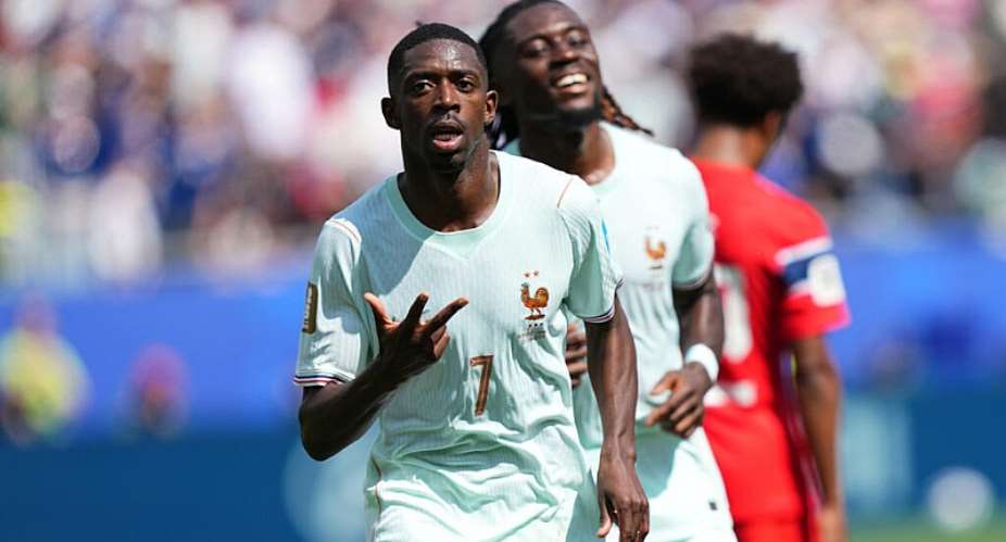 Frances Ousmane Dembl celebrates after scoring his third goal against Norway. -  Martin Meissner, AP
