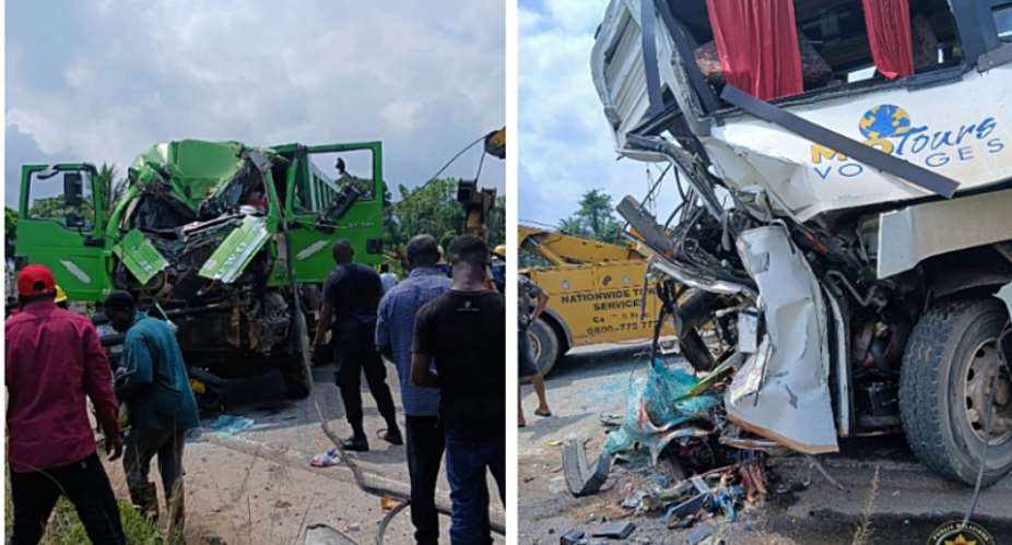 Bus driver, truck mate die in collision on Elubo–Takoradi Highway