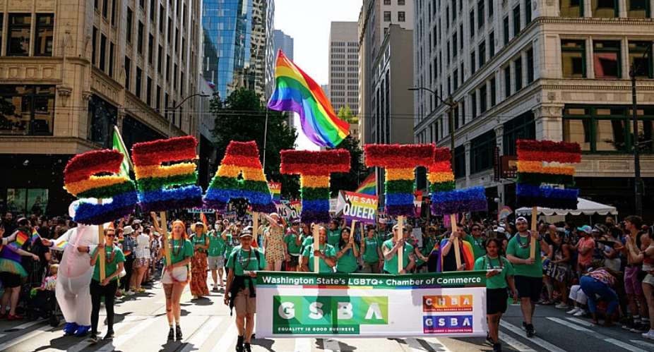 File photo of Seattles pride parade taken June 25, 2023. -  Lindsey Wasson, AP