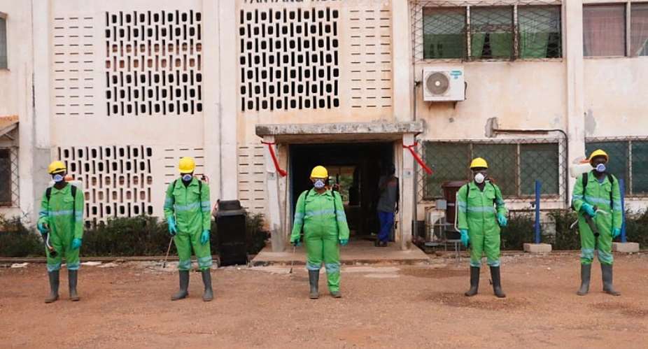 COVID-19 Fight: GRIDCo, Pantang Hospital Take Their Turn In Zoomlion Disinfection Exercise