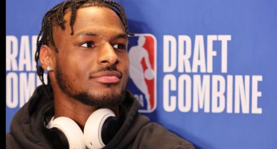 GETTY IMAGESImage caption: LeBron James son Bronny is eligible for the 2024 NBA draft and many think he could join his father at the Los Angeles Lakers