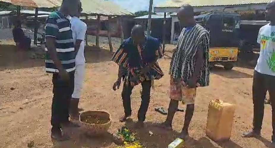 Oti Region: Akyode traditional leaders perform purification rituals to usher new yams 