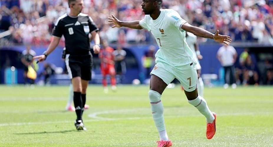 Ousmane Dembl scored three goals in Frances 4-1 win over Norway. The victory allowed France to claim Group I. -  Justin Setterfield / GETTY IMAGES NORTH AMERICA / Getty Images via AFP