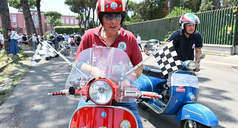 Vespa enthusiasts from around the world are gathering in Rome for the World Vespa Days, which mark the 80th anniversary of the iconic Italian scooter brand, on June 25, 2026. -  Alberto Pizzoli, AFP