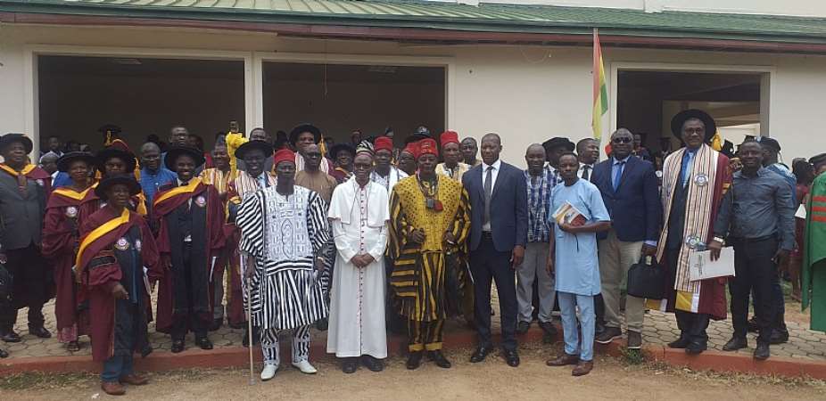 A cross section of some chiefs and staff of CKT-UTAS at the congregation at Navrongo