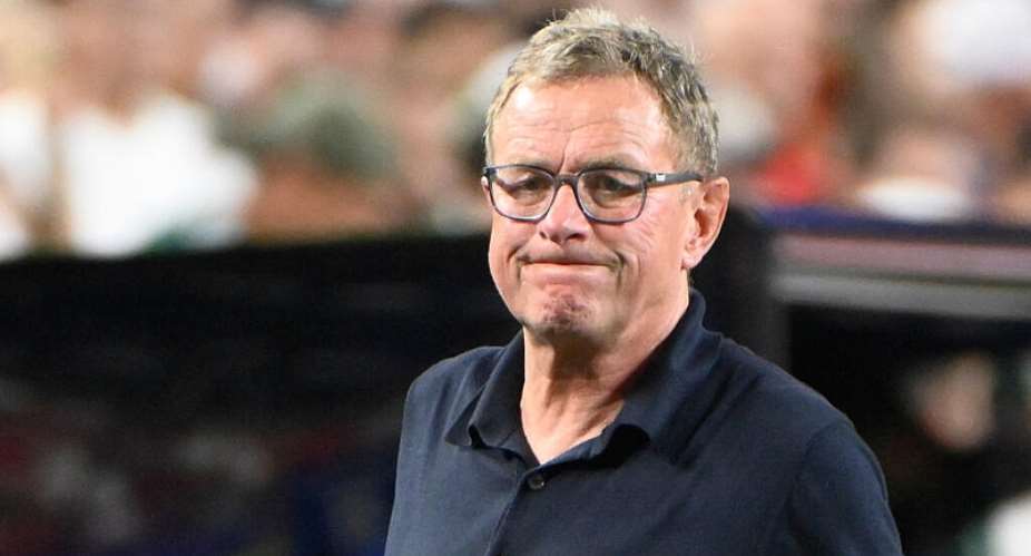 Austria head coach Ralf Rangnick looks on during the World Cup Group J soccer match between Algeria and Austria in Kansas City, on June 27, 2026. -  Reed Hoffman, AP