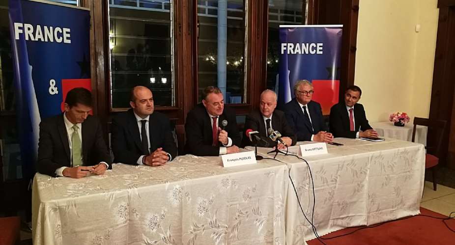 HE Franois Pujolas Ambassador of France to Ghana, Mr Bruno Mettling, Chairman of Orange Africa  Middle East and Chairman of the France-West Africa Business Council of MEDEF and others representatives of the MEDEF delegation