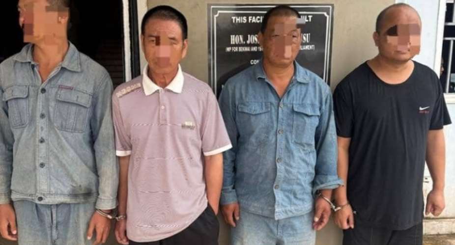 A/R: Four Chinese nationals arrested for illegal mining on waterways