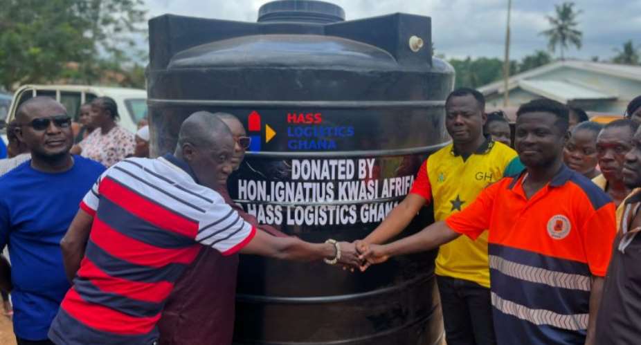 Hon. Ignatius Afrifa Provides Borehole and Polytank to Samreboi Flood Victims