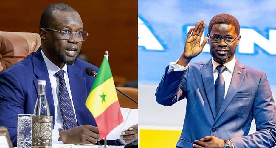 Photo montage of Senegal’s National Assembly Speaker Ousmane Sonko, on the left, and President of the Republic Bassirou Diomaye Faye, on the right. -  Abdel Majd Bziouat, AFP / Prsidence de la Rpublique du Sngal