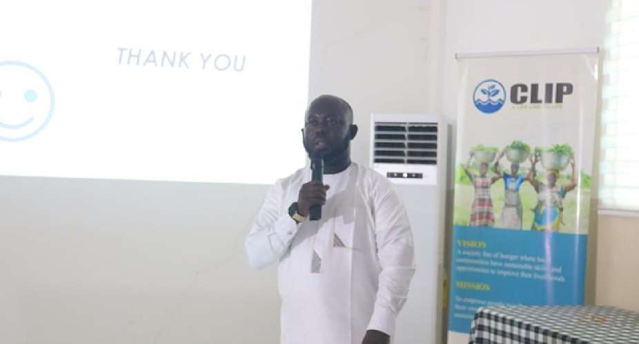 Mr Abdallah Mohammed making a presentation at the Northern Ghana launch of Ghanas National Adaptation Plan