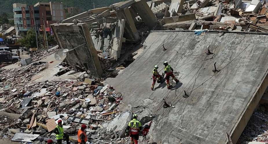 Mexican Army rescue workers search for people trapped in collapsed buildings after earthquakes struck La Guaira, Venezuela, on June 28, 2026. -  Matias Delacroix, AP