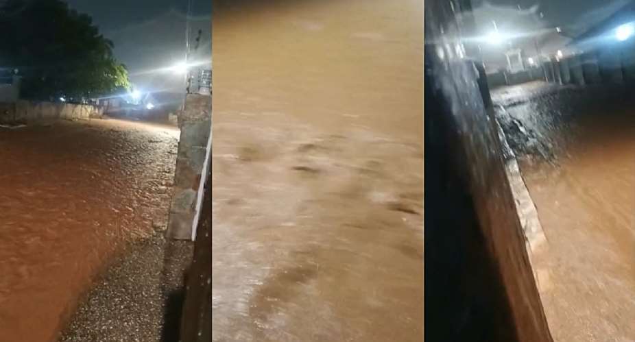 Torrential Rains Flood Accra: Major Roads Submerged, Commuters Stranded in Monday Chaos