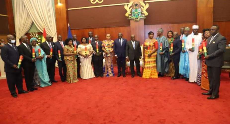 Akufo-Addo presents credentials to 21 envoys