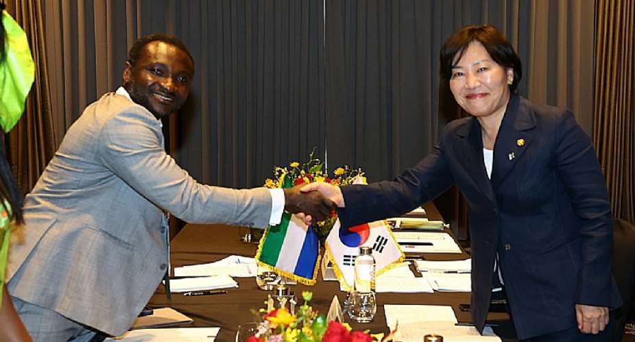 Minister Song Miryung and Minister Henry Musa Kpaka