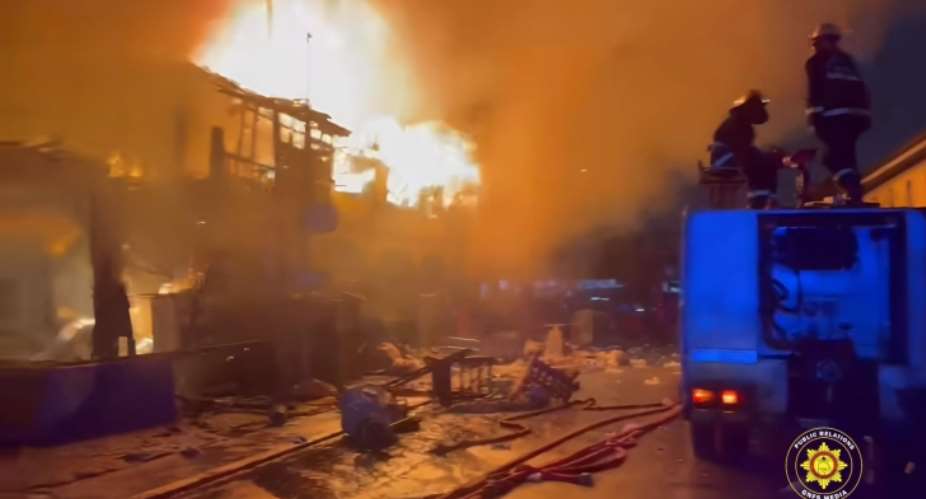 GNFS contain major fire at Accra water works, 32 Police barracks rooms destroyed