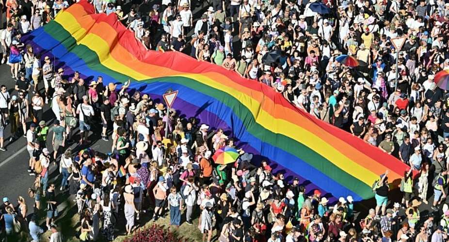 The Budapest Pride parade went ahead in June 2025 in defiance of a ban -  Attila KISBENEDEK / AFP