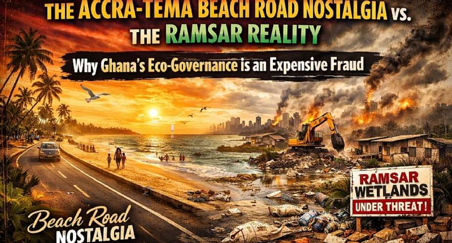 The Accra-Tema Beach Road Nostalgia vs. The Ramsar Reality: Why Ghana’s Eco-Governance is an Expensive Fraud