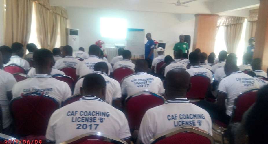 Ghana Football Association Technical Director  CAF Instructor - Coach Francis Oti-Akenteng Pays An Inspirational Visit To Participants