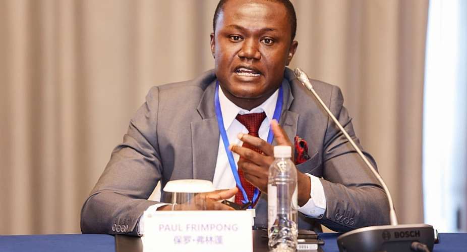 Paul Frimpong, Founder  Executive Director of ACCPA delivering his speech at the sub-forum of the China-Africa Think Tanks Forum, China 2023.