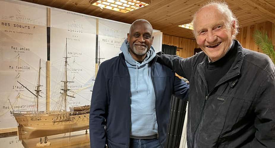 Pierre Guillon de Princ and Dieudonn Boutrin at the Coque Nomade association they created in Nantes. -  RFI/A.Hird