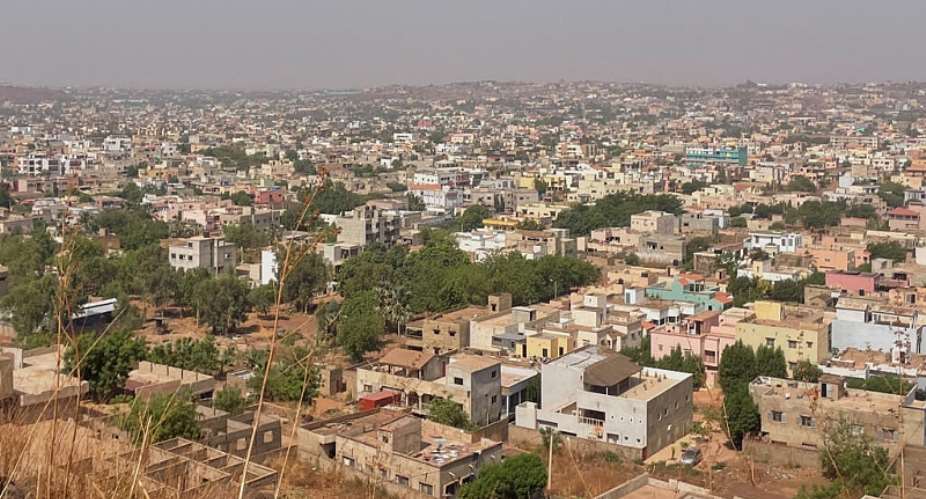 An aerial view of Bamako, Mali, April 25, 2026. - AP