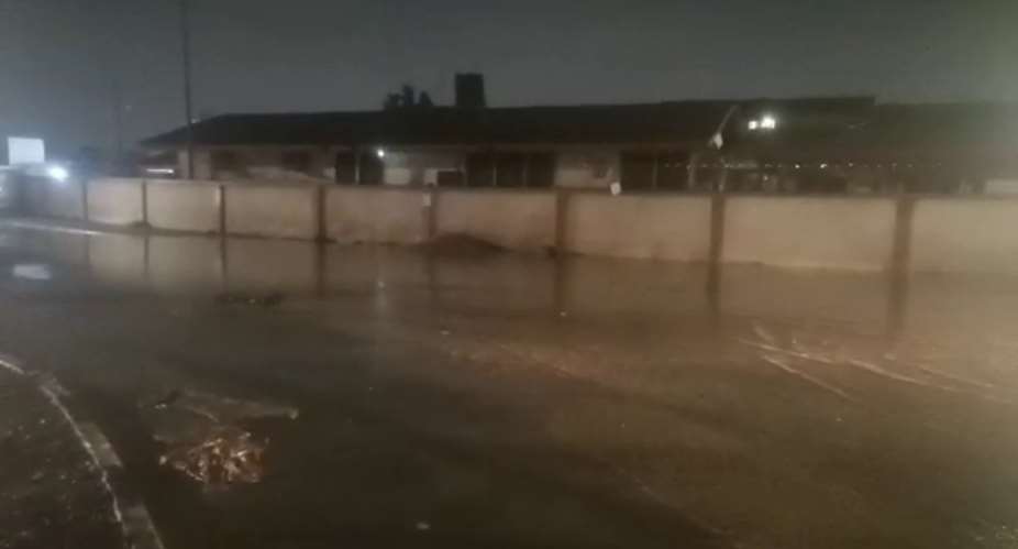 Manhyia Hospital flooded after Monday evening rainfall