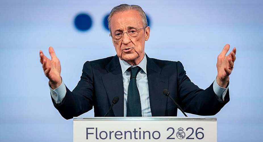 Getty ImagesImage caption: Perez during his presentation as candidate for the presidency of Real Madrid