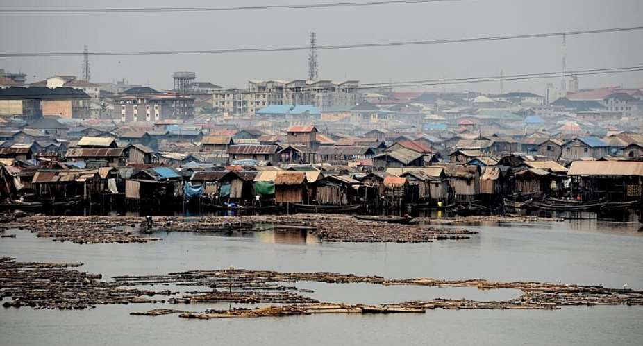 The Makoko shantytown in Lagos, Nigerias commercial capital, where the gap between rich and poor is stark. -  AFP - PIUS UTOMI EKPEI