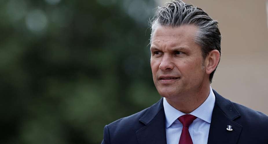 US Defense Secretary Pete Hegseth visits the US cemetery to commemorate the 82nd anniversary of the D-Day landings in Colleville-sur-Mer, Normandy, France on June 6, 2026. -  Jeremias Gonzalez, AP