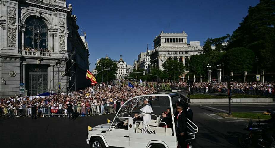Organisers said there were more than 1.2 million people attending in the square and the surrounding area -  Stefano RELLANDINI / AFP