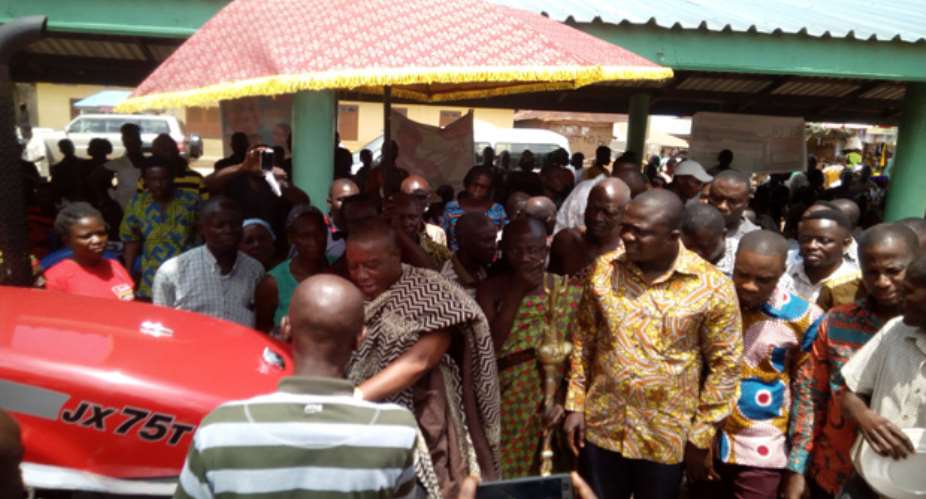 Minister Assist Kwahu Farmers With Tractors