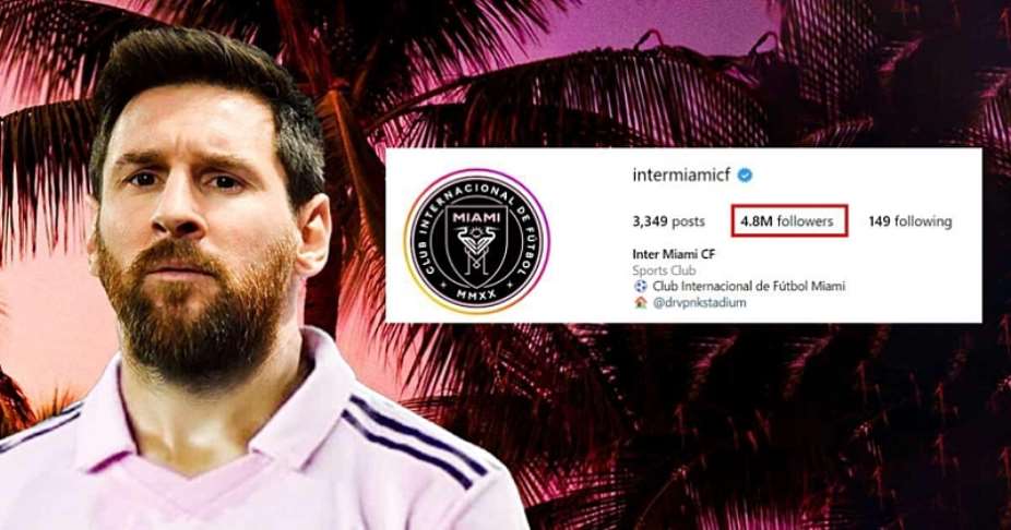 Inter Miami become Instagram most followed MLS club after Lionel Messi signing