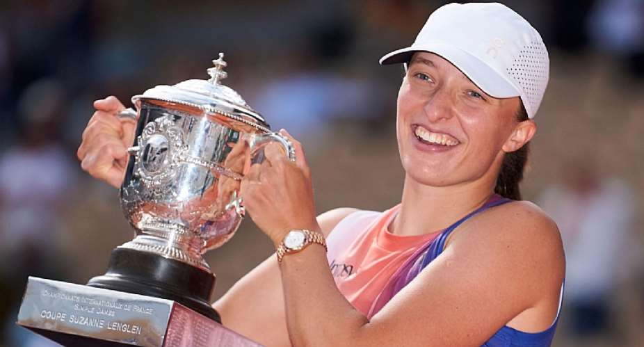 GETTY IMAGESImage caption: Iga Swiatek has lifted the French Open trophy in four of the past five years