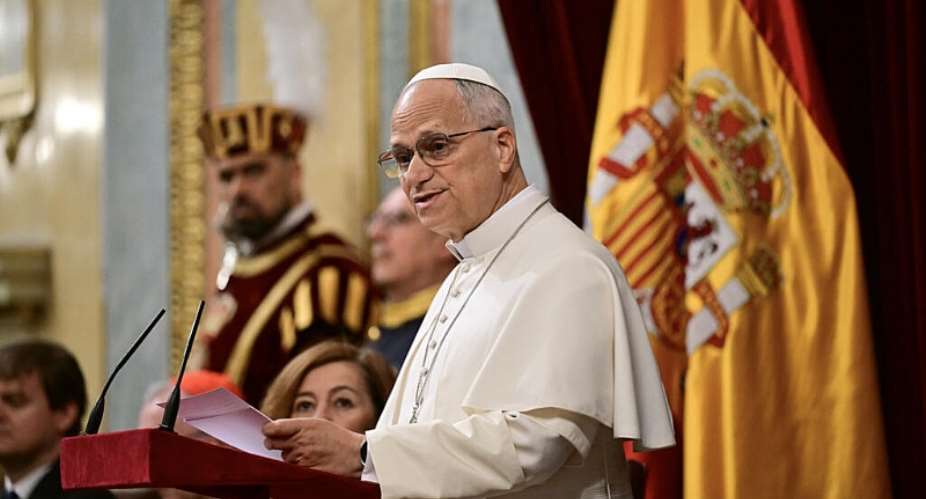 Pope Leo XIV before the Spanish Parliament in Madrid on June 8, 2026 -  Stefano Redellandini, AFP