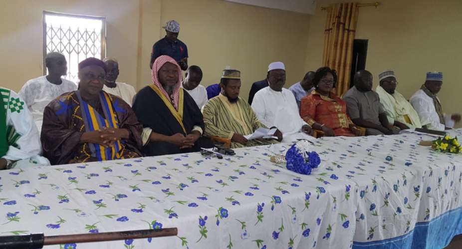 Sheikh I.C. Quaye and other dignitaries on the dais