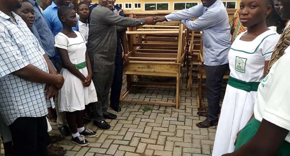 Jomoro MCE Gives 800 Furniture To Basic Schools